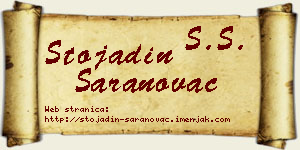Stojadin Saranovac vizit kartica